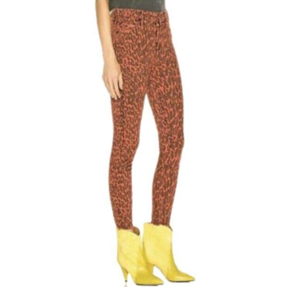 Mother Denim High Waisted Looker Animal Attraction Ankle Fray Jeans Size 24 - Picture 4 of 11